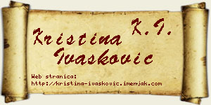 Kristina Ivašković vizit kartica